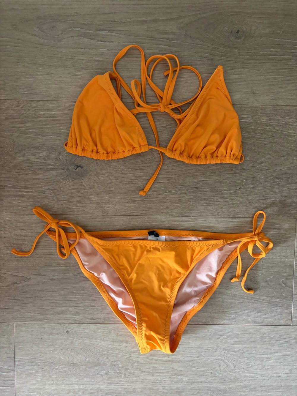 J. crew bright orange bikini set